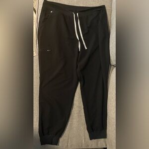 FIGS Zamora High Waisted Black Scrub Jogger Pants